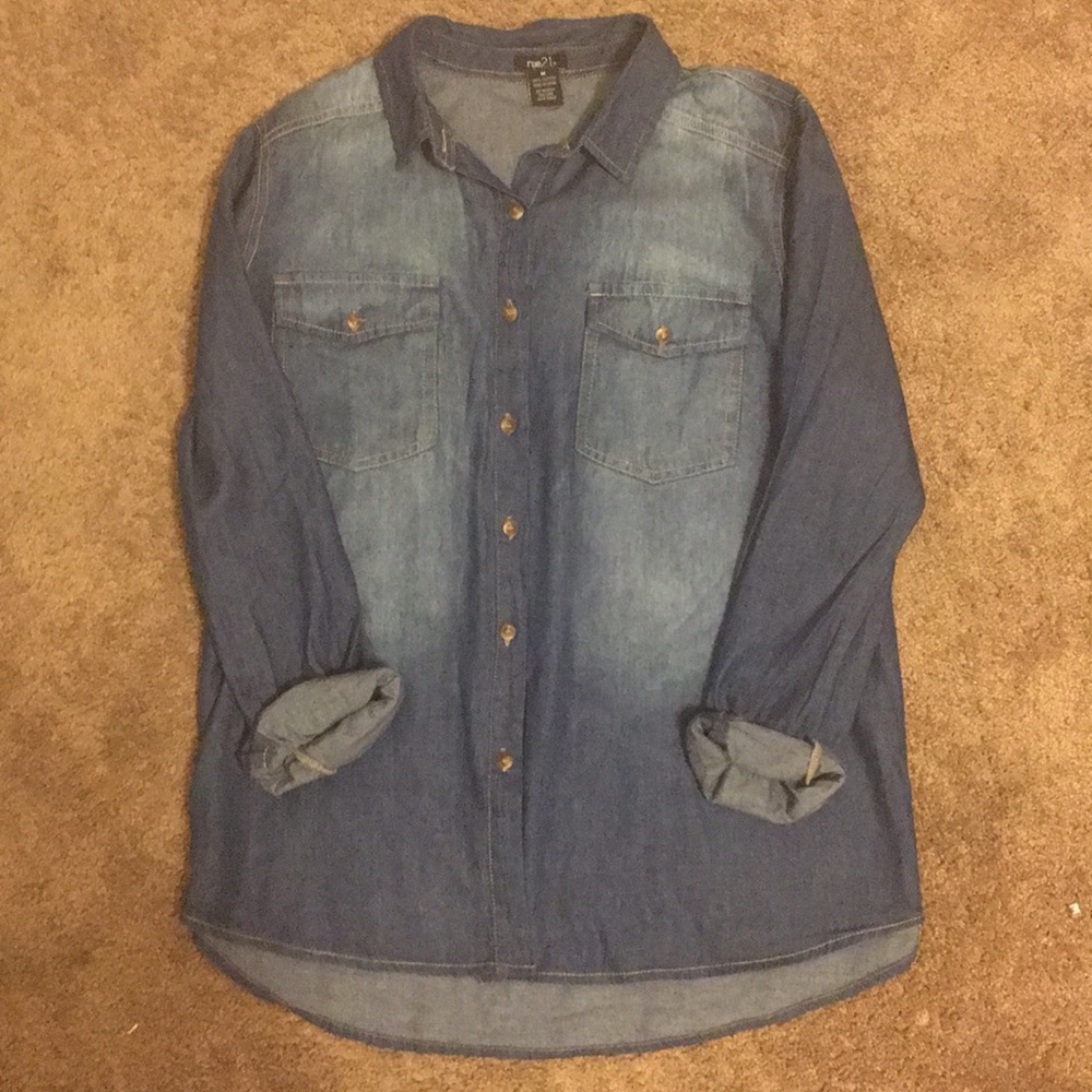Cute jean button down!
